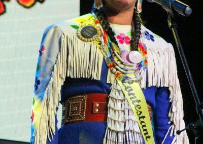 Miss Indian World contestant talking