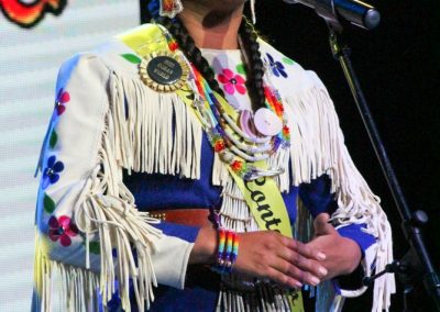 Miss Indian World contestant talking