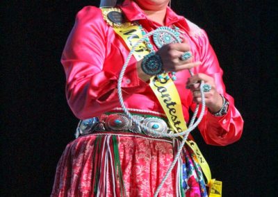 Miss Indian World contestant talking