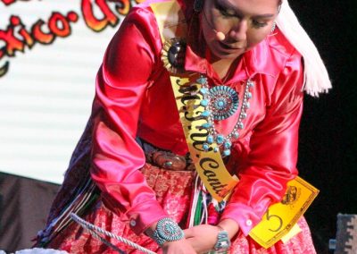 Miss Indian World contestant talking