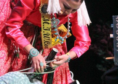 Miss Indian World contestant talking