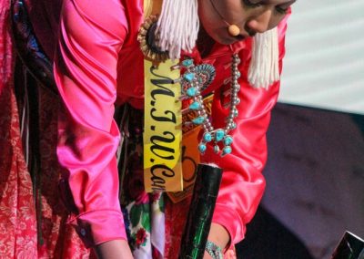 Miss Indian World contestant talking