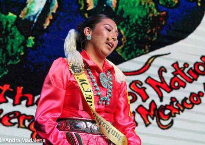 Miss Indian World contestant talking