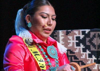 Miss Indian World contestant talking