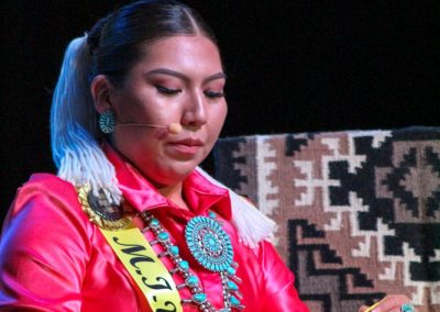 Miss Indian World contestant talking