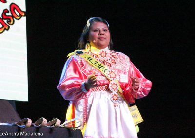 Miss Indian World contestant talking