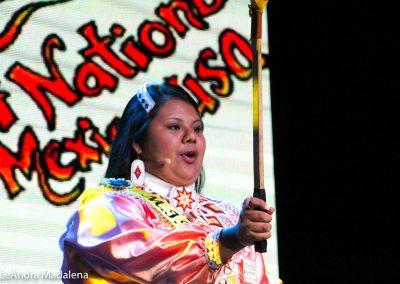 Miss Indian World contestant talking