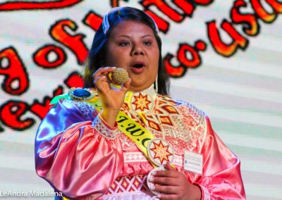 Miss Indian World contestant talking