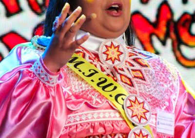 Miss Indian World contestant talking