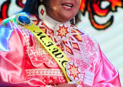 Miss Indian World contestant talking