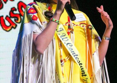 Miss Indian World contestant talking