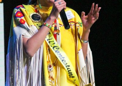 Miss Indian World contestant talking