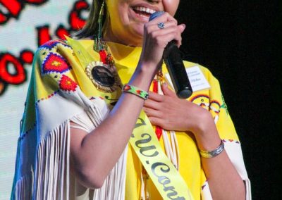 Miss Indian World contestant talking