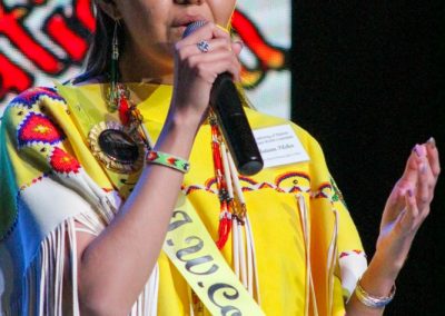 Miss Indian World contestant talking