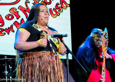 Miss Indian World contestant talking