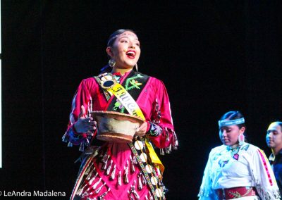 Miss Indian World contestant talking