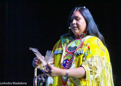 Miss Indian World contestant talking