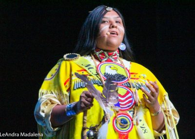 Miss Indian World contestant talking