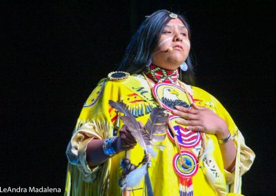 Miss Indian World contestant talking