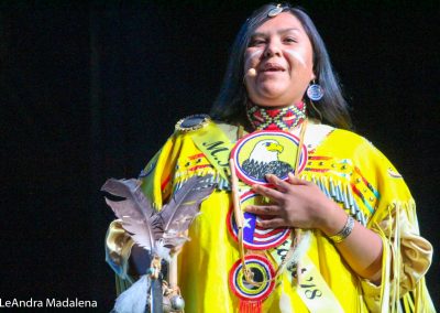 Miss Indian World contestant talking