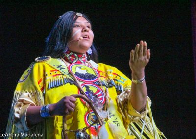 Miss Indian World contestant talking