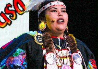 Miss Indian World contestant talking