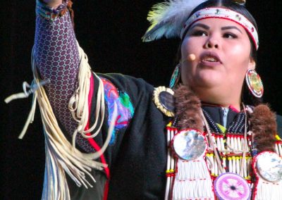 Miss Indian World contestant talking