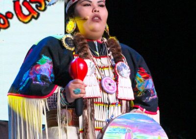 Miss Indian World contestant talking