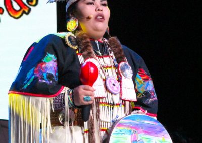 Miss Indian World contestant talking