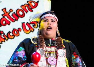 Miss Indian World contestant talking