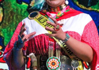 Miss Indian World contestant talking