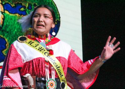 Miss Indian World contestant talking