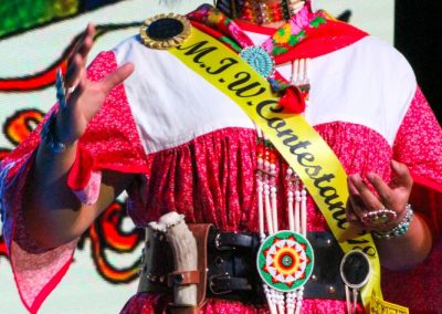 Miss Indian World contestant talking