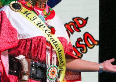 Miss Indian World contestant talking