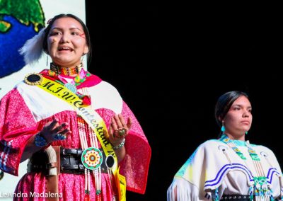 Miss Indian World contestant talking