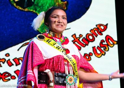 Miss Indian World contestant talking