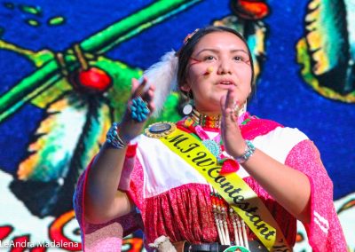 Miss Indian World contestant talking