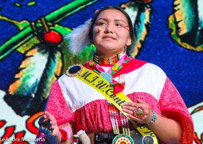 Miss Indian World contestant talking