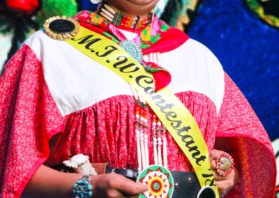 Miss Indian World contestant talking