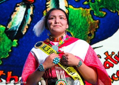 Miss Indian World contestant talking