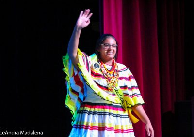 Miss Indian World contestant talking