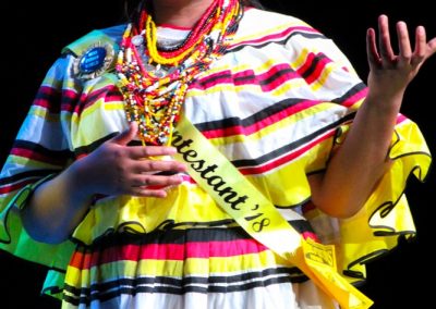 Miss Indian World contestant talking