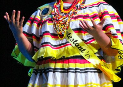 Miss Indian World contestant talking