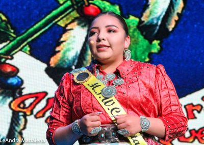 Miss Indian World contestant talking