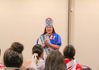 Miss Indian World talking