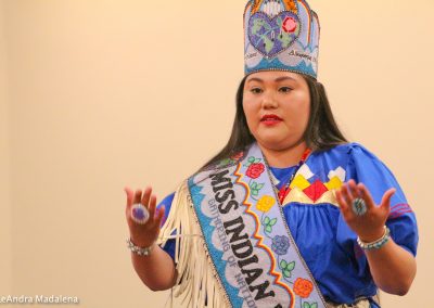 Miss Indian World talking