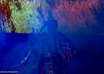 Woman dancing at Miss Indian World