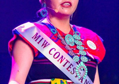 Miss Indian World contestant talking