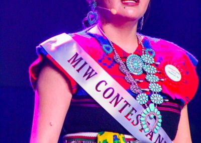 Miss Indian World contestant talking