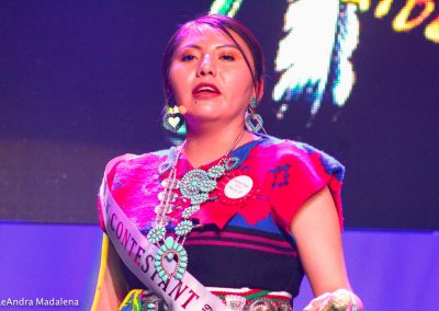 Miss Indian World contestant talking